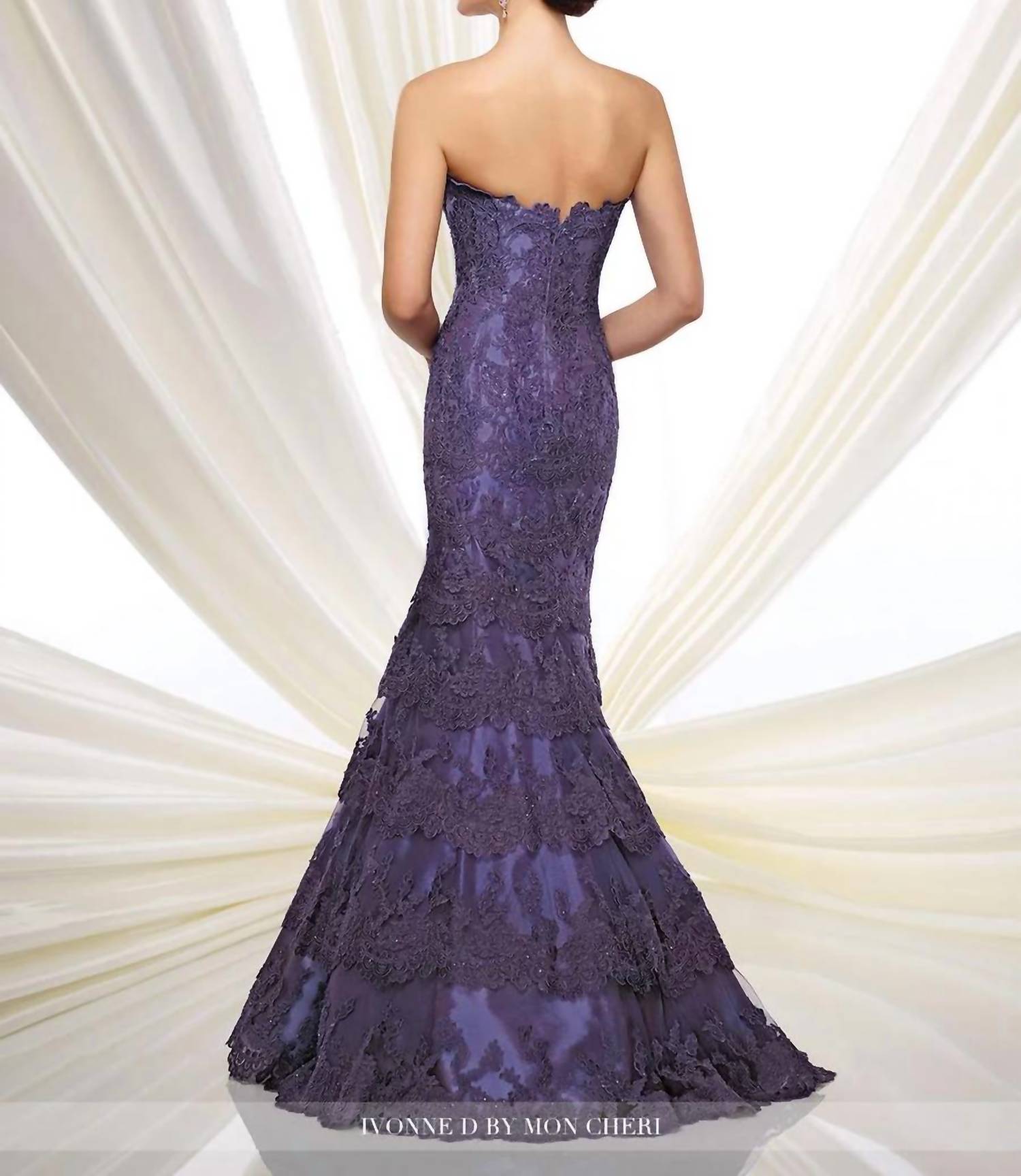 Social Occasions By Mon Cheri - Formal Long Purple Gown