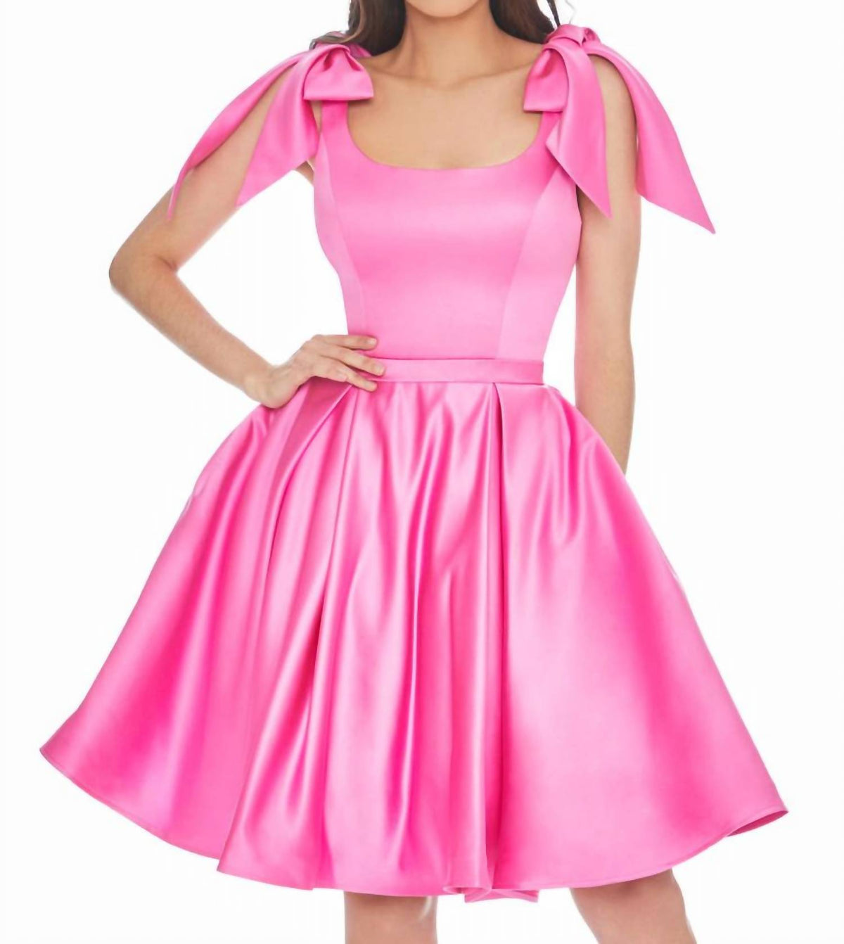 Ashleylauren - Oversized Bow Cocktail Dress