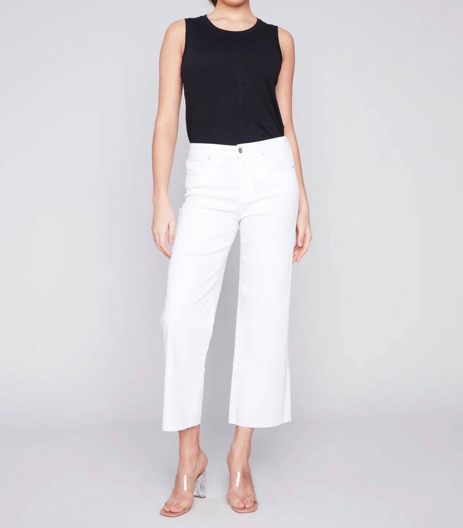 Charlie B - Regular Rise Flare Leg Raw Edge Jean