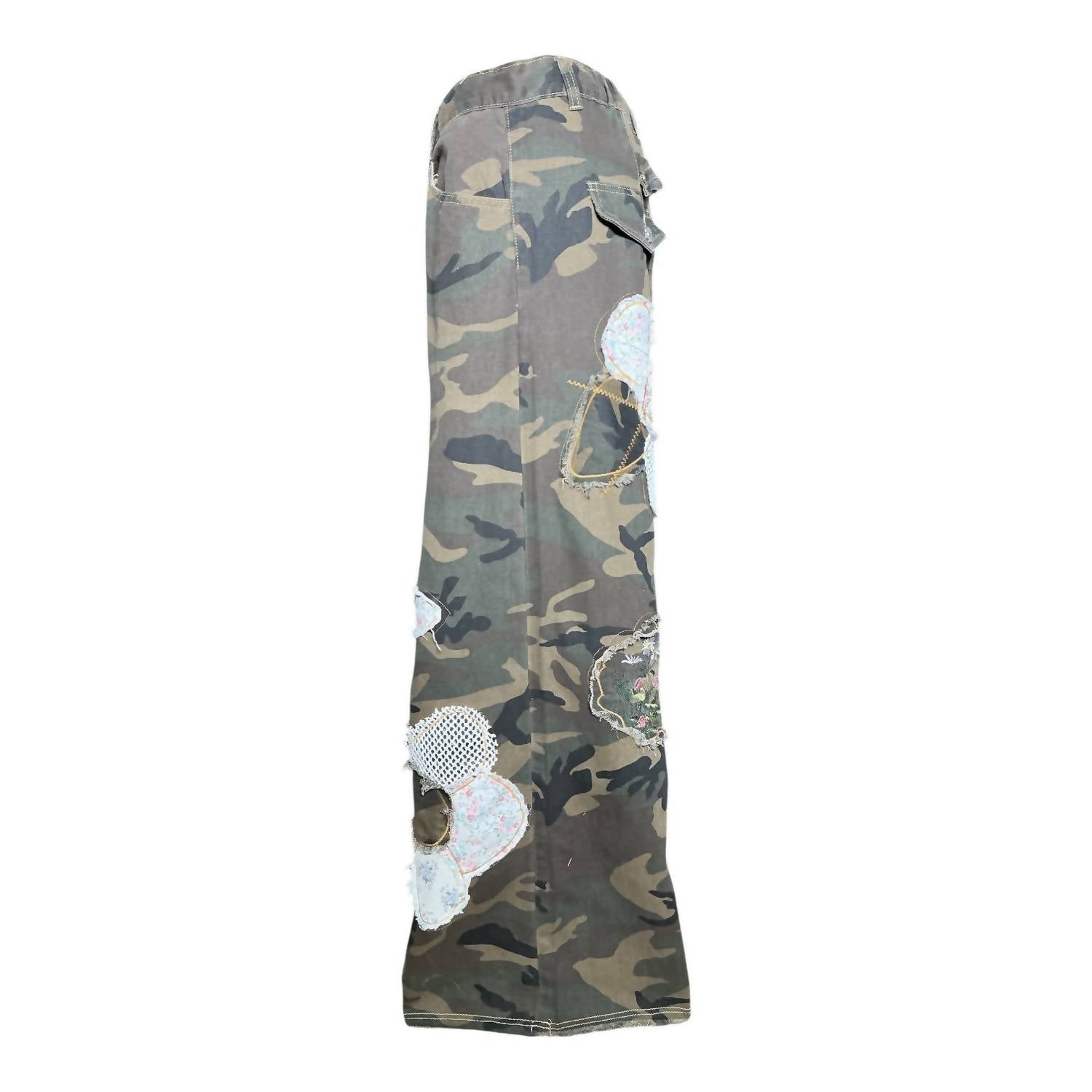 Pol - GI Jane Patchwork Wide Leg Pants