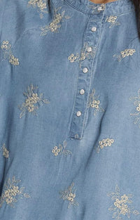 Apricot - Floral Embroidered Blouse