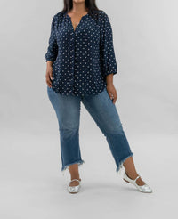 Nydj - Pintuck Button Down Blouse - Plus