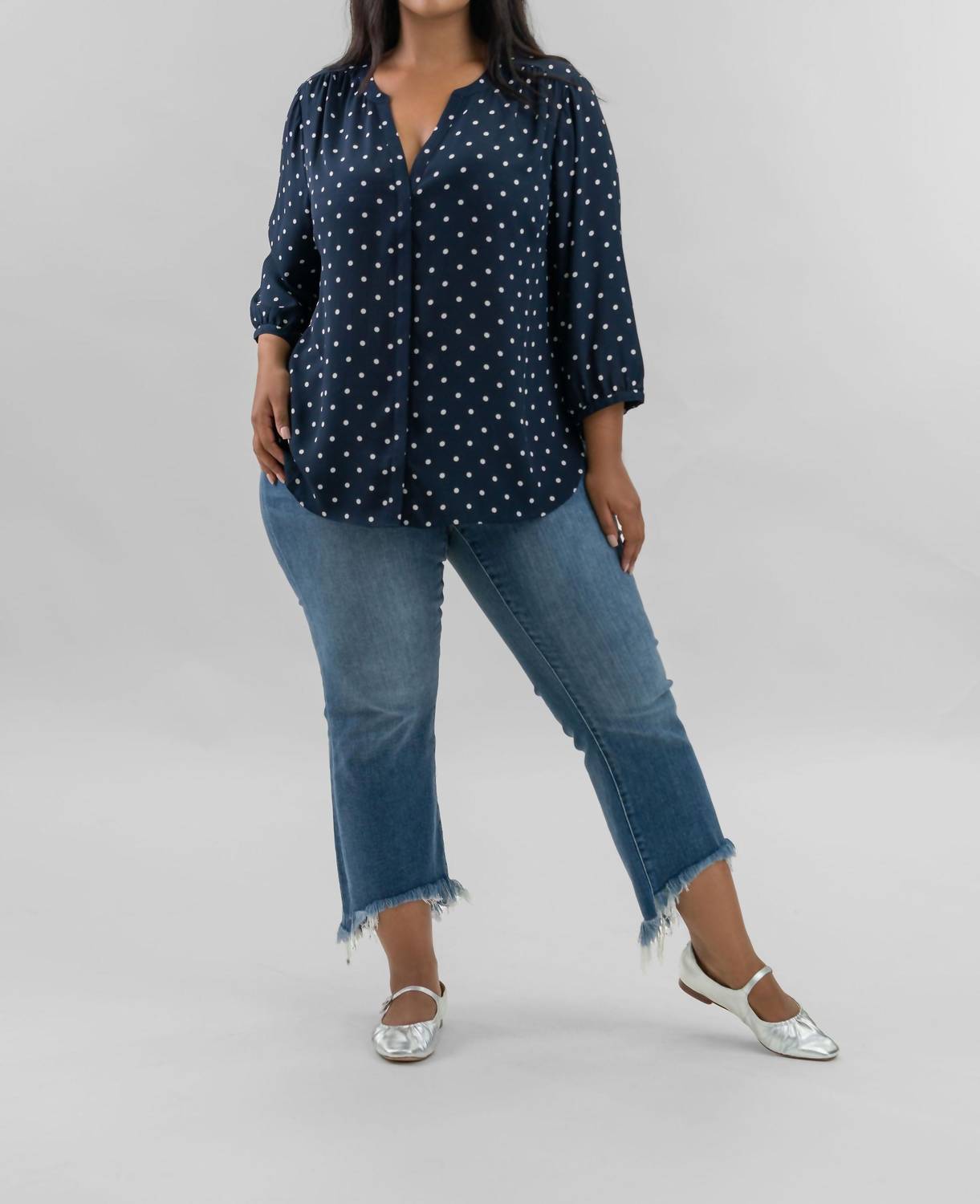 Nydj - Pintuck Button Down Blouse - Plus