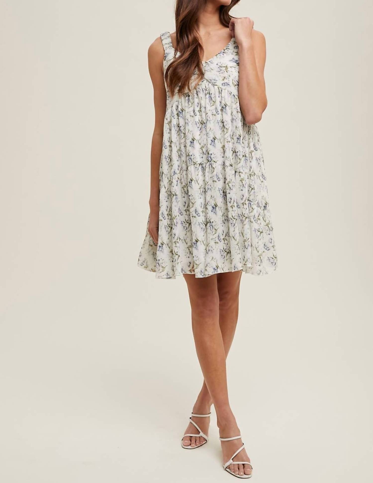 Wishlist - Pleated Floral Mini Dress