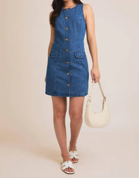Gilli - Shawnee Sleeveless Button Down Dress