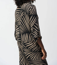 Joseph Ribkoff - Tropical Print Tie Front Top