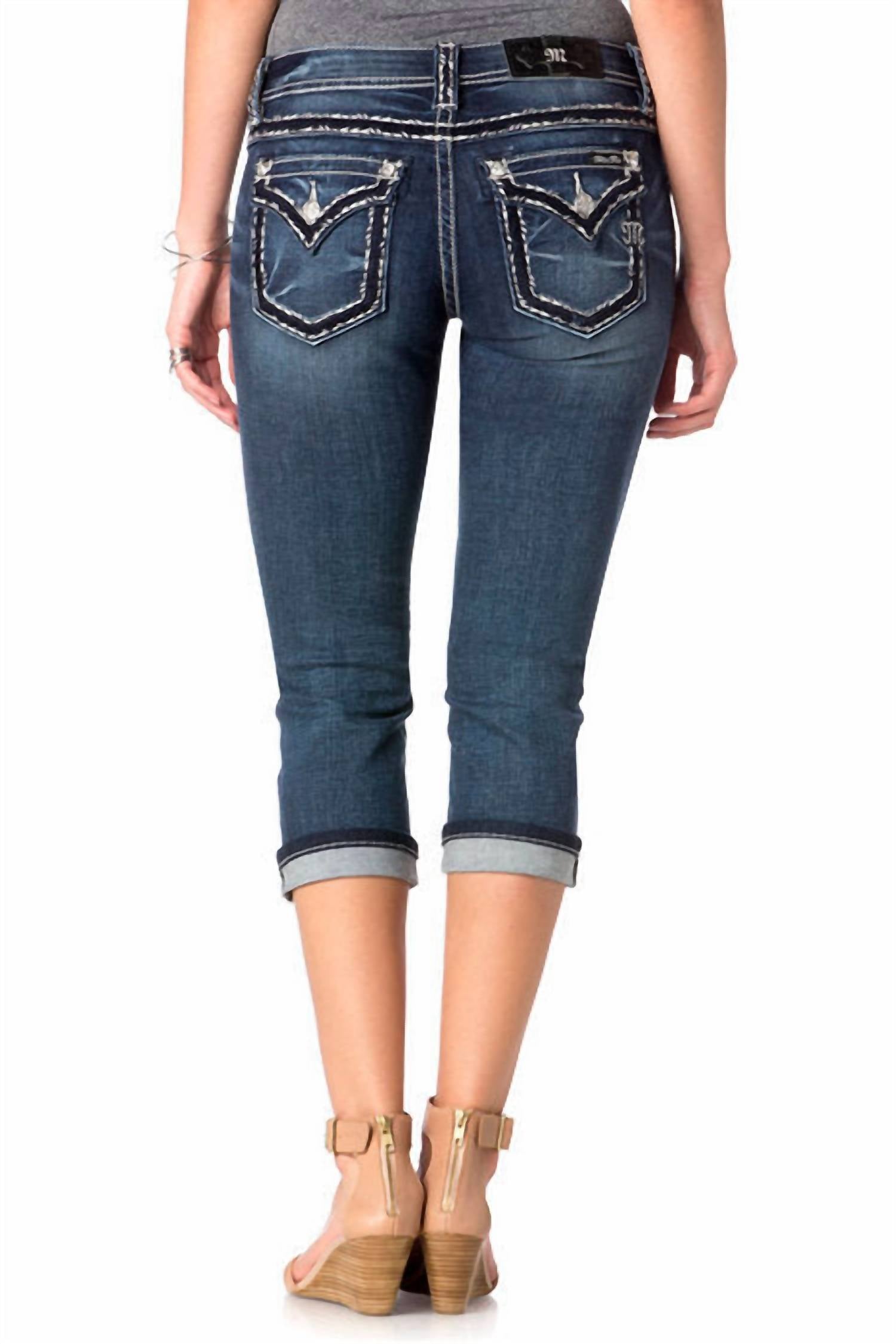Miss Me - Midnight Stitch Capri