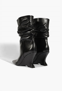 SCHUTZ Women's Siena Slouch Bootie in black - women's shoe - detail view