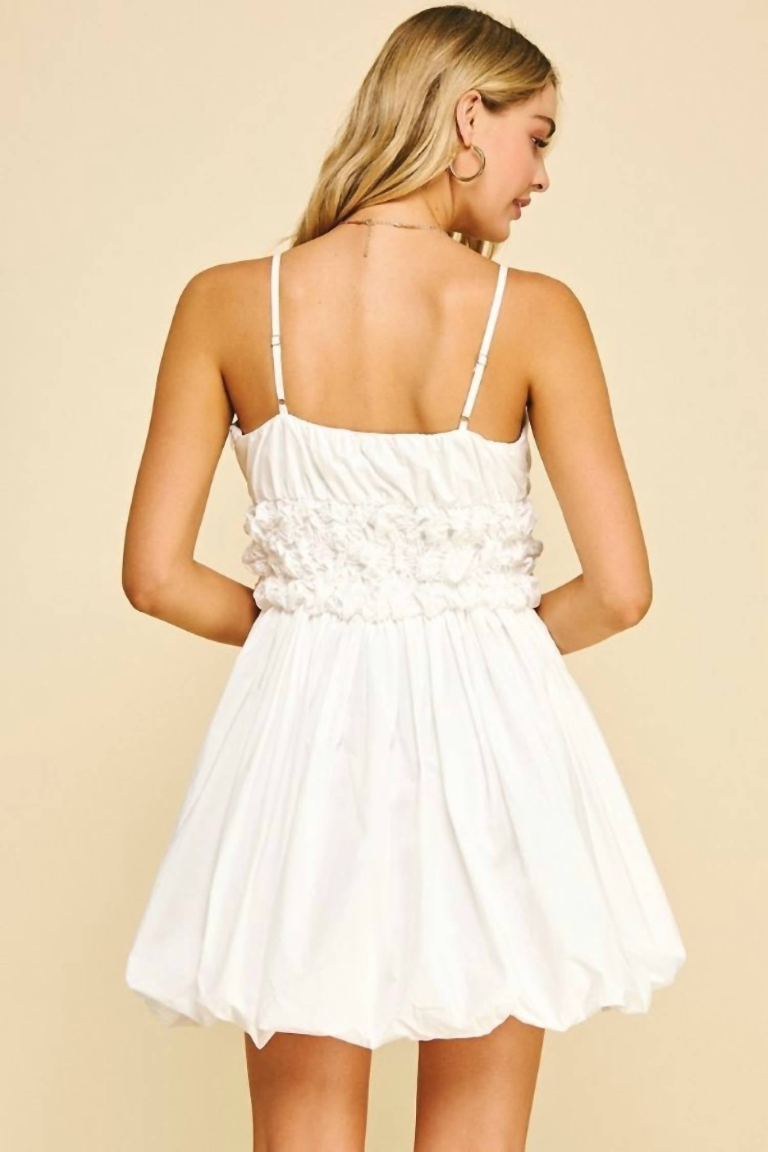 Pinch - Shirred Bubble Hem Dress