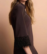 Joseph Ribkoff - High-neck Knee-length Shift Dress
