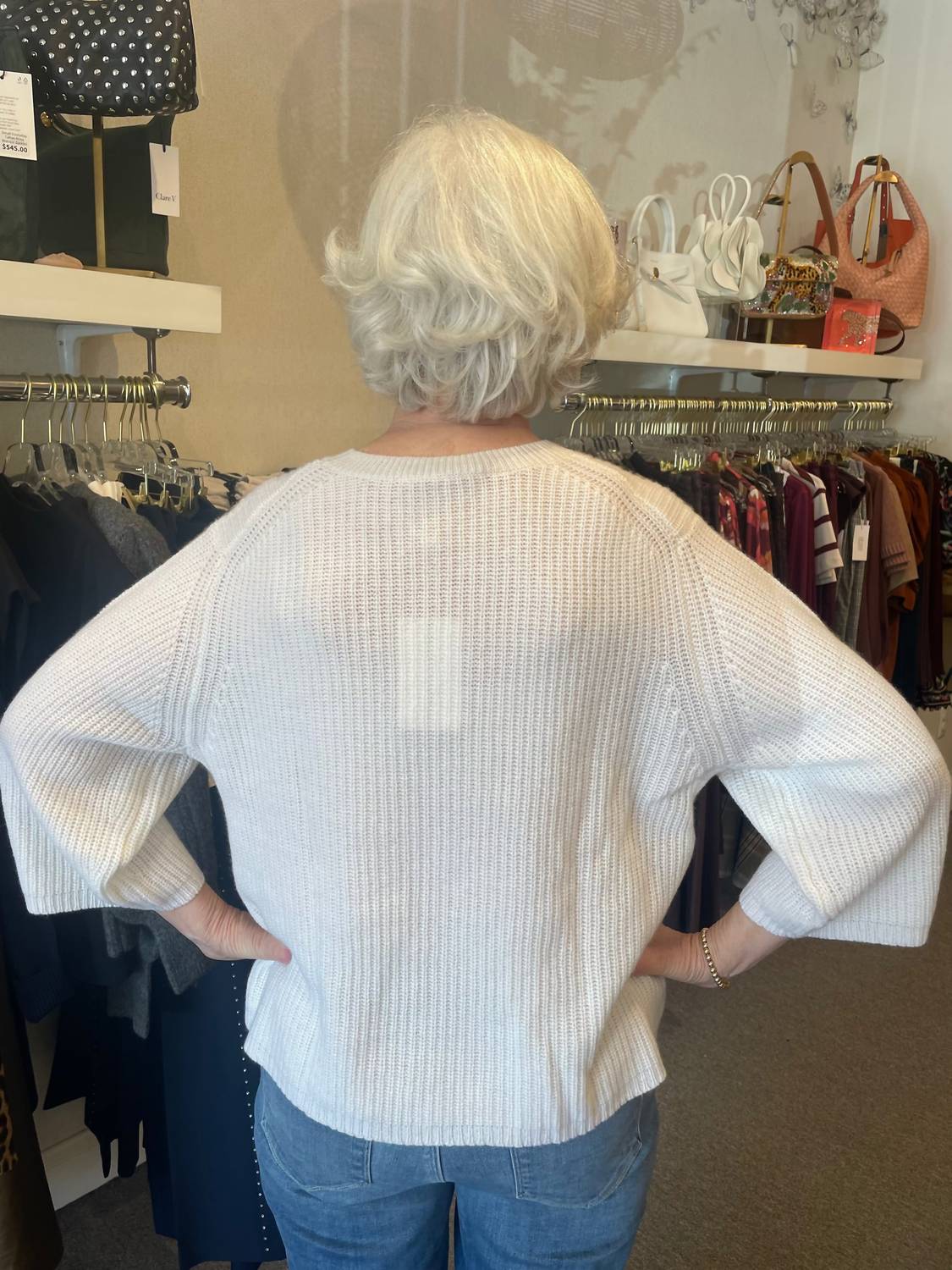 Autumn Cashmere - Elbow Sleeve Shaker Crew Top