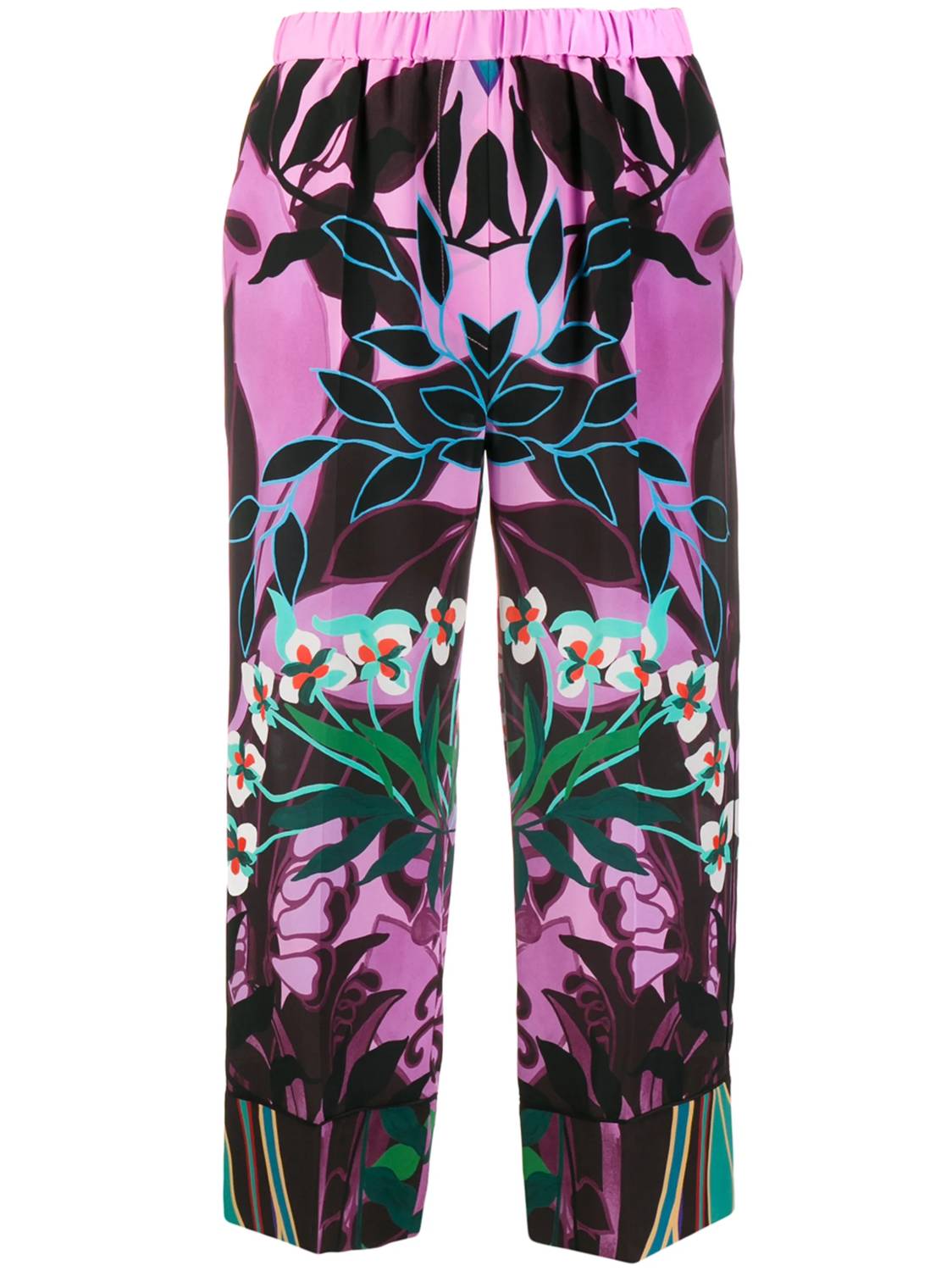 Valentino - Culottes With Orchid Print Pants