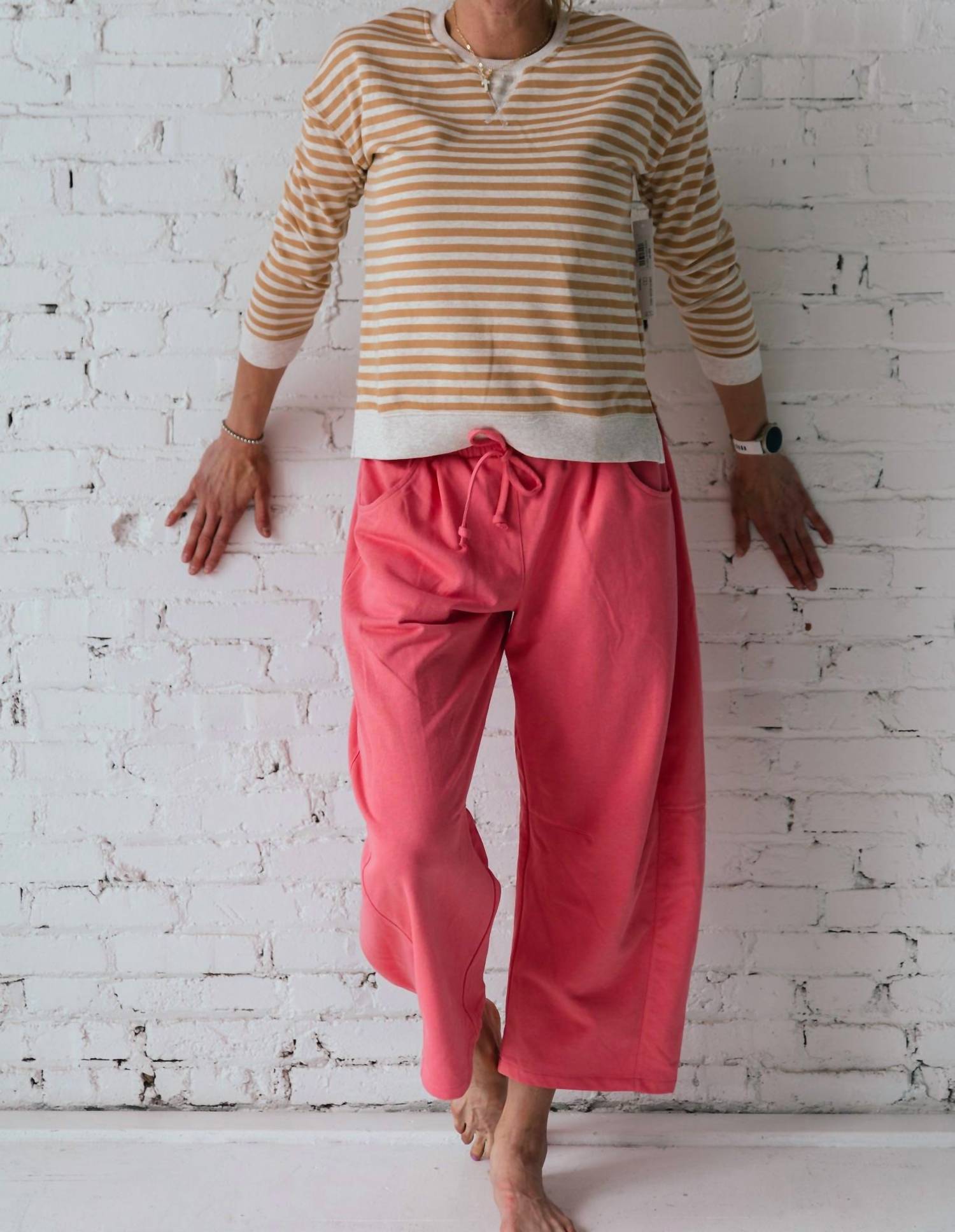 Mittoshop - Mid Rise Pull On Barrel Pants