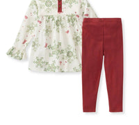 Burt'S Bees - Holiday Snowflakes Organic Tunic And Pants Set