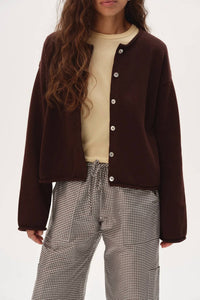 Donni. - Cotton Knit Roll Cardigan