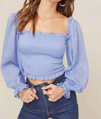 ASTR Teri Top in periwinkle - women's shirt