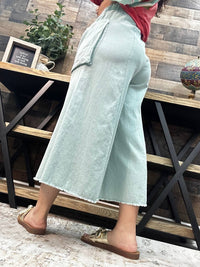 Sew In Love Women's Like Love Capri Pant in love women s like love capri pant in sage green - women's pants - detail view