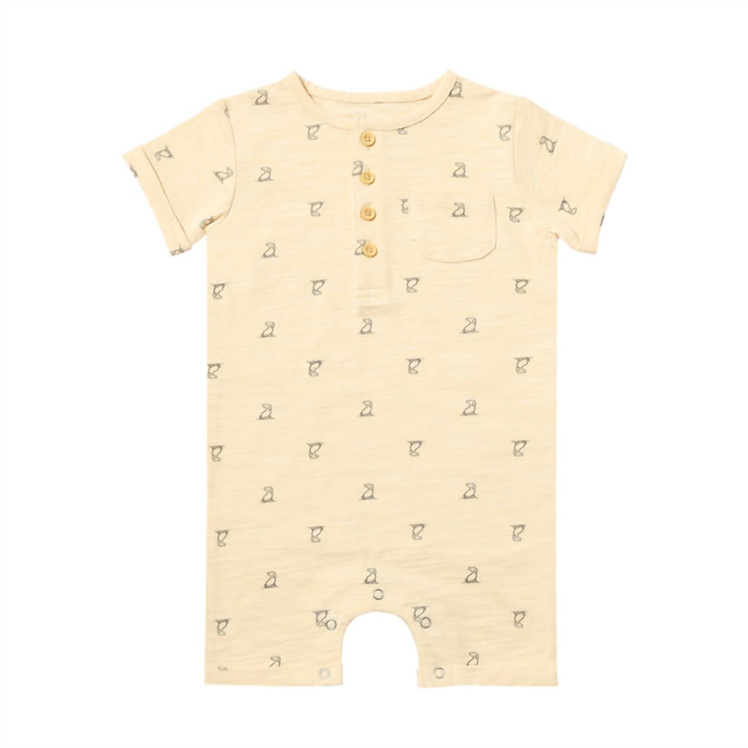 Me & Henry - Boy's Martingale Henley Romper