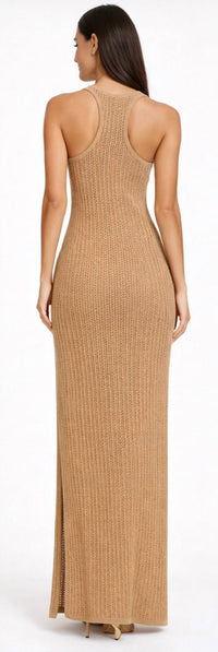 RONNY KOBO Netra Knit Maxi Dress in tan - women's dress - alternate view