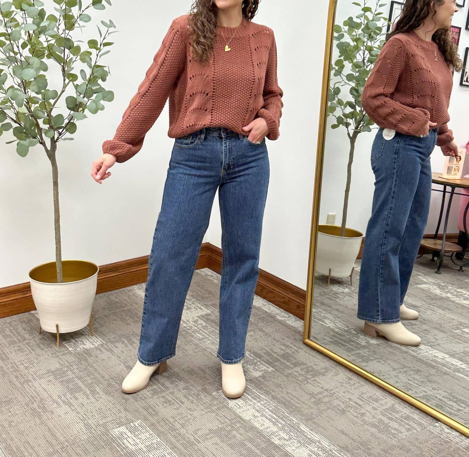 Just Black Denim - High Rise Retro Straight Leg Jeans