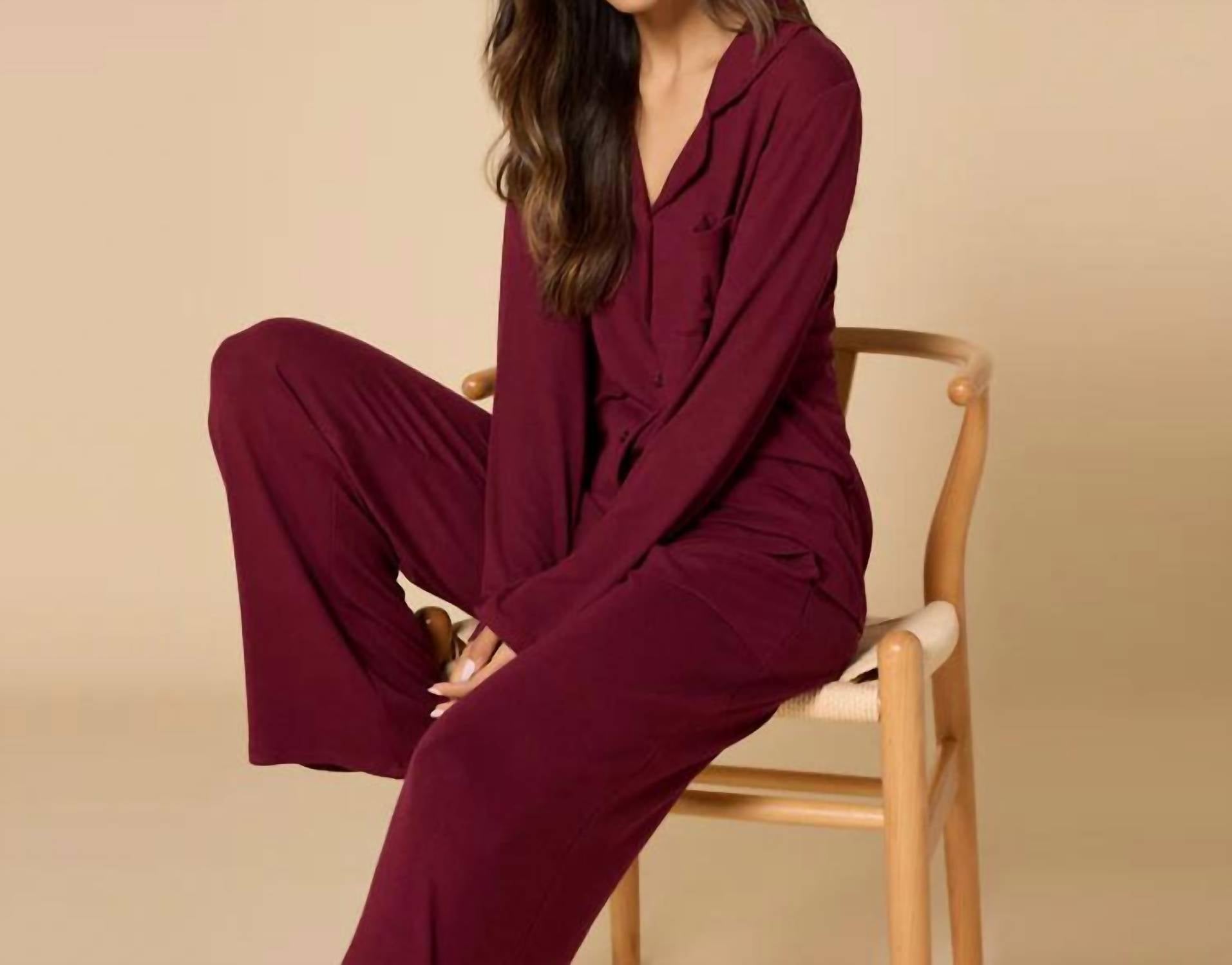 Softies - Aria Slim Notch Collar Pajama Set