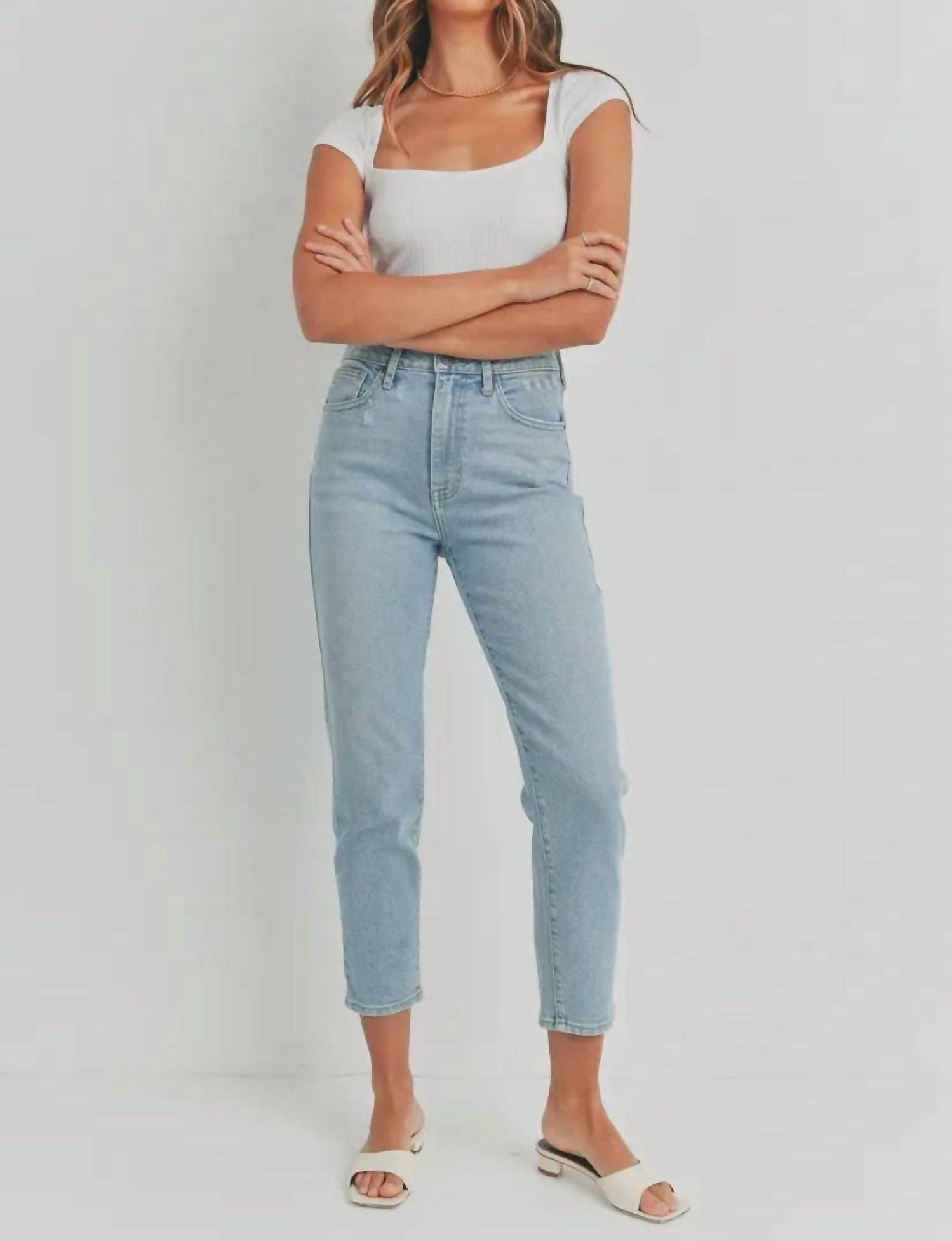 Just Black Denim - High Rise Perfect Mom Jean