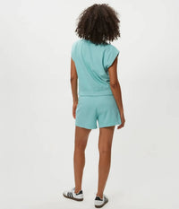 Michael Stars Shiloh High Waist Shorts in serene - women's shorts - detail view
