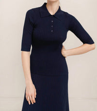 Paper Label - Leona Rib Polo Shirt