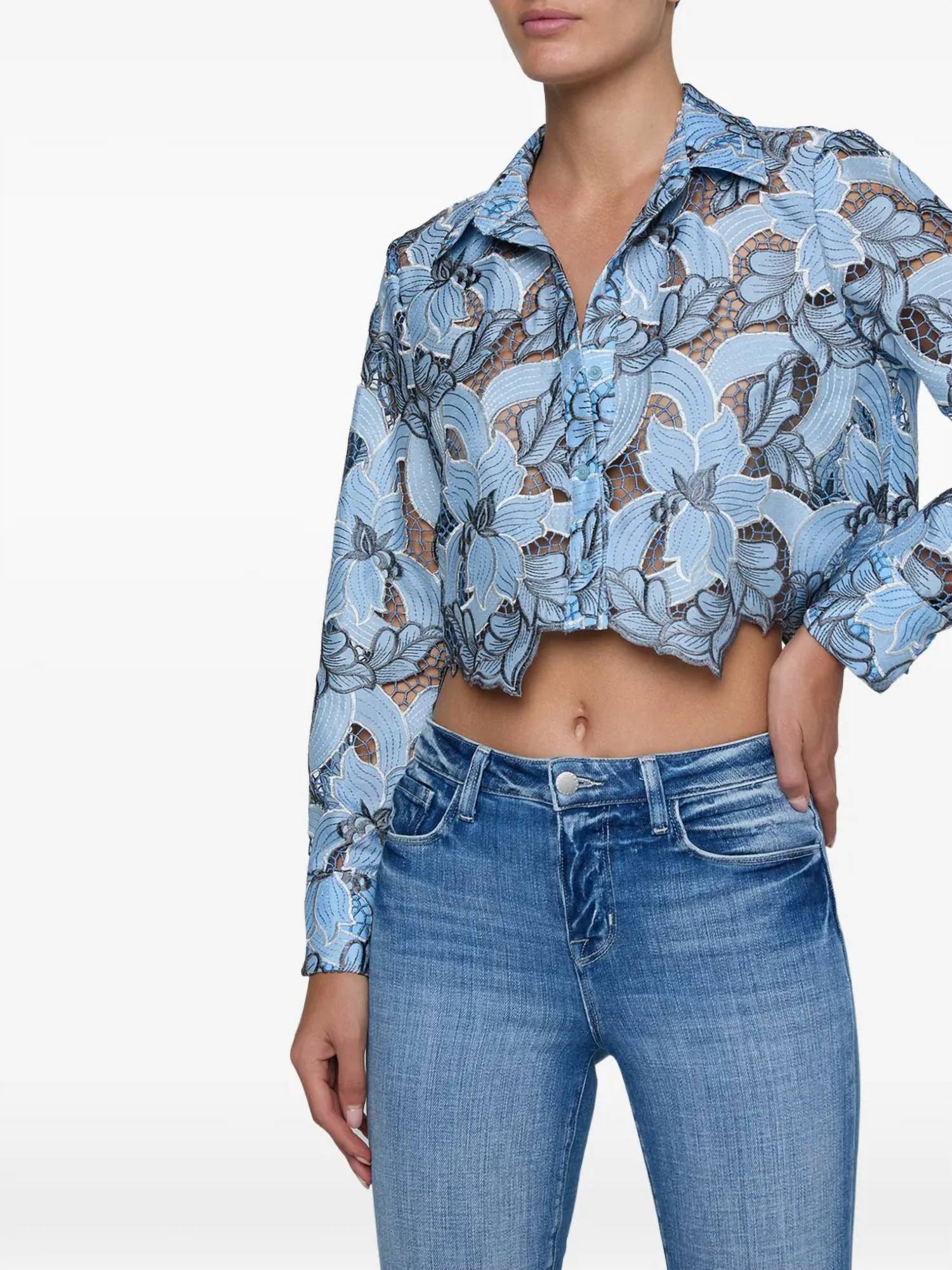 L'Agence - Akemi Cropped Button Down