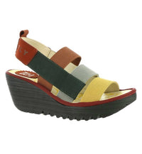 FLY LONDON Women's Yery Sandal in cupido multi brick - women's sandal