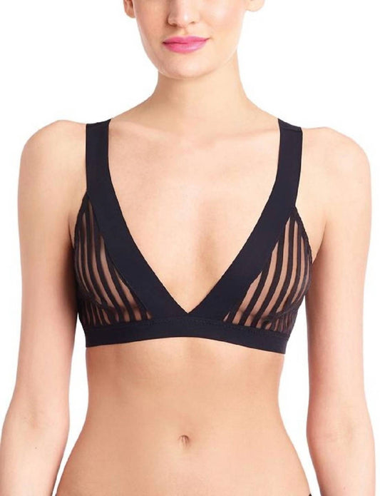 Stripped Mesh Stripe Bralette