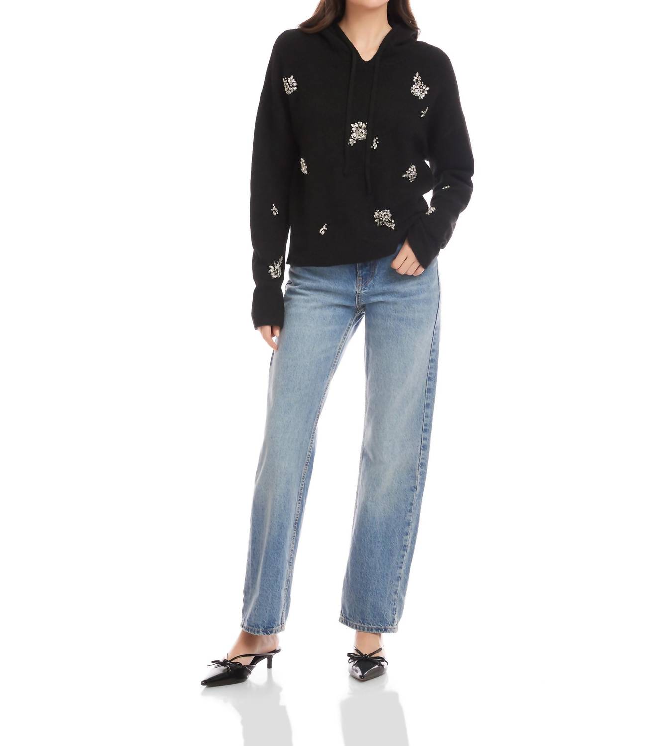 Fifteen Twenty - Krystal Embellished Hoodie