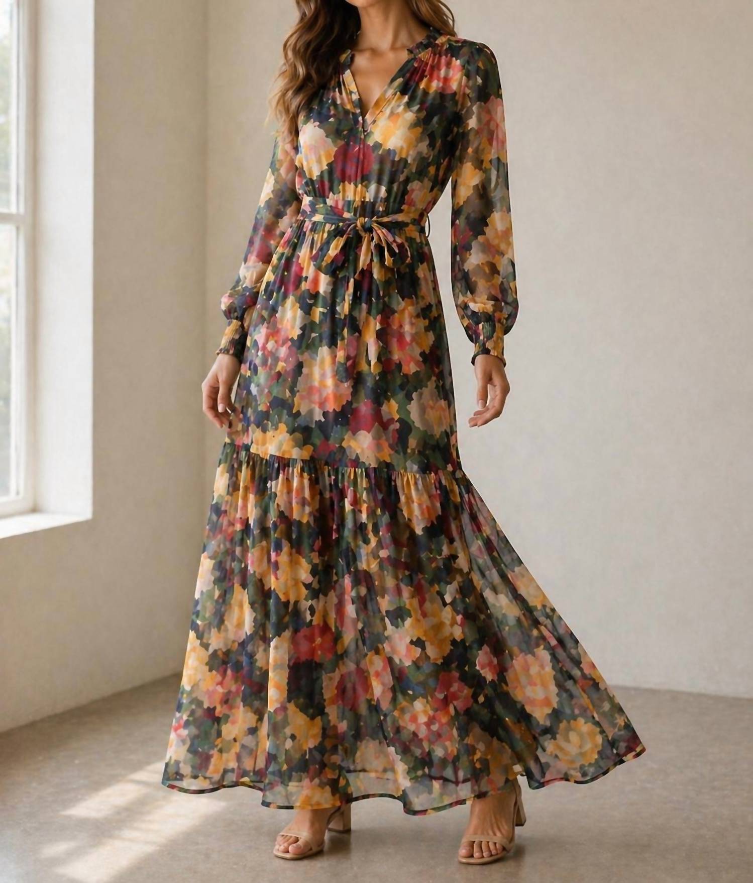 Joy Joy - Split neck maxi dress