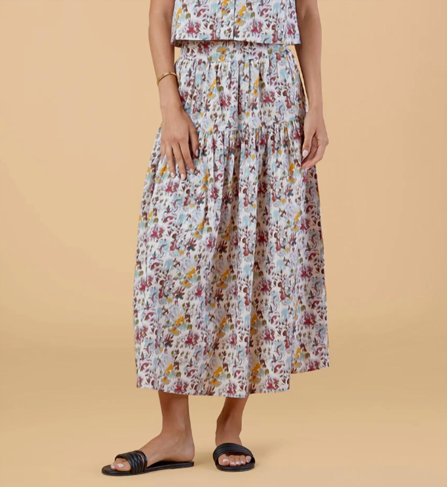 Olivia By Livro - Floral Petal Midi Skirt