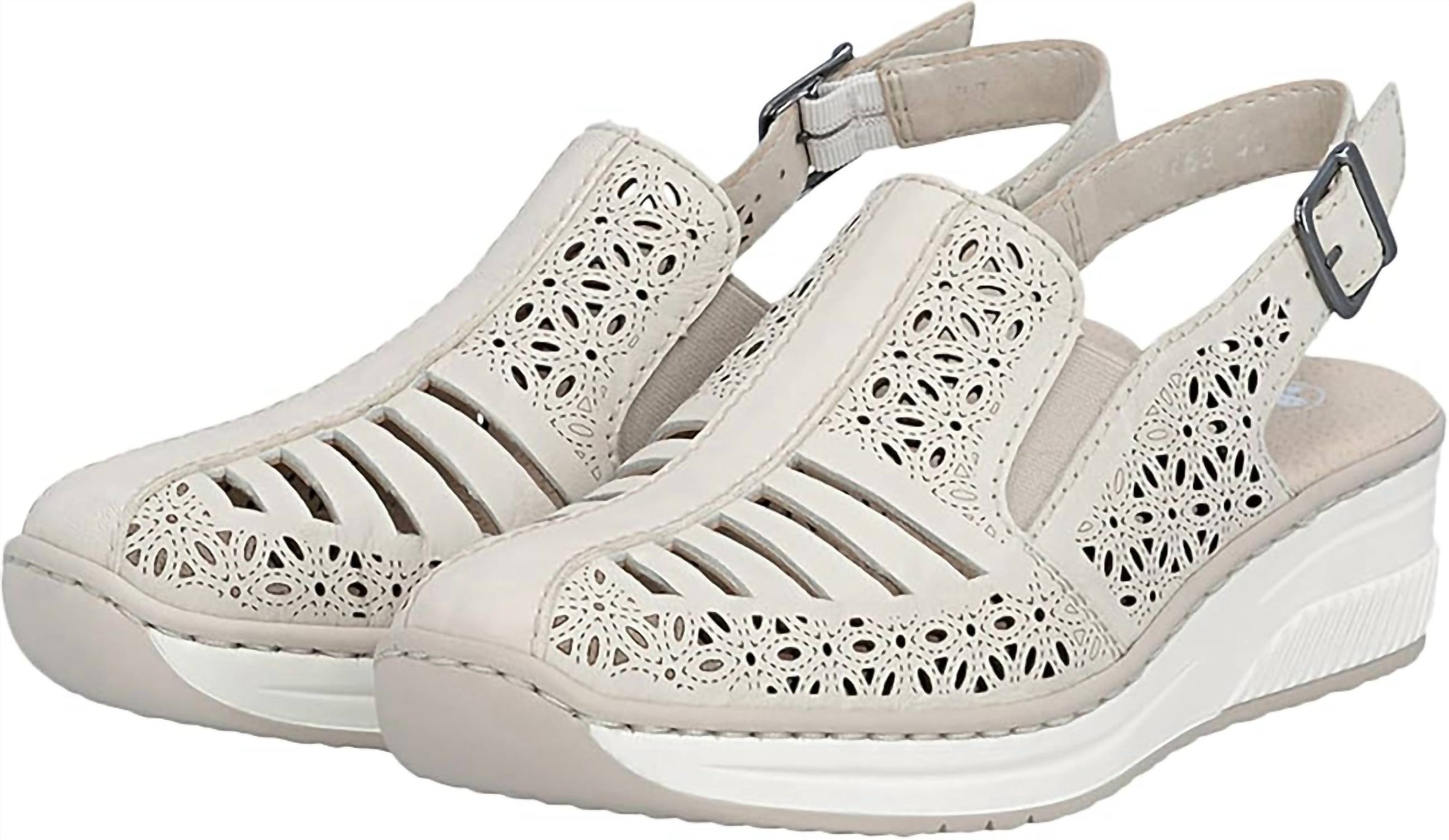 Rieker - Women's Sling Back Wedge Heel Shoes