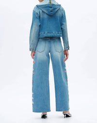 Bayeas - Tokio Embroidered Barrel Jeans