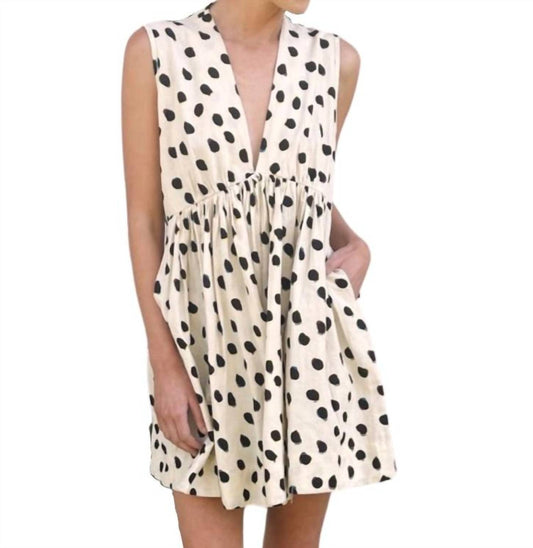 Karina Grimaldi - Polka Dot Deep V-neck Dress