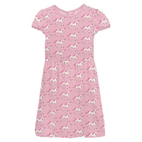 Kickee - Flutter Sleeve Twirl Dress with Pockets