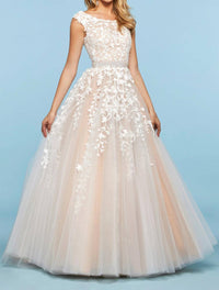 Sherri Hill - Embroidered Tulle Ball Gown