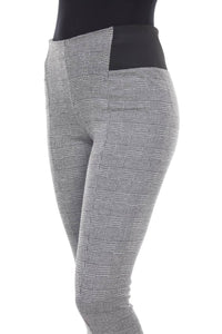 White Mark - Women's Jacquard Slim Pants