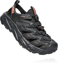 Hoka Women's Hopara Hiking Sandals in black fusion coral 1 - women's sandal