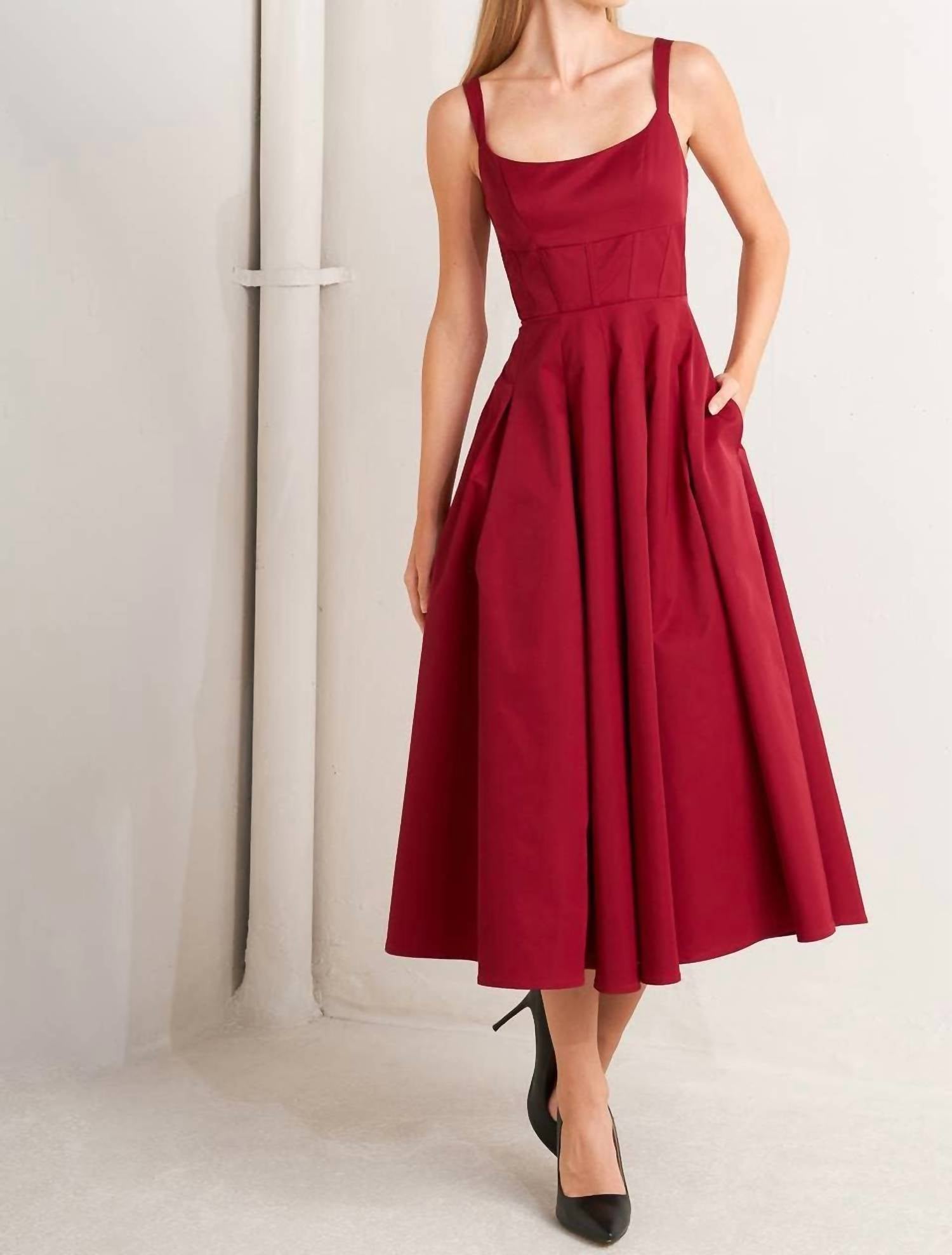 Flying Tomato - Woven Midi Dress