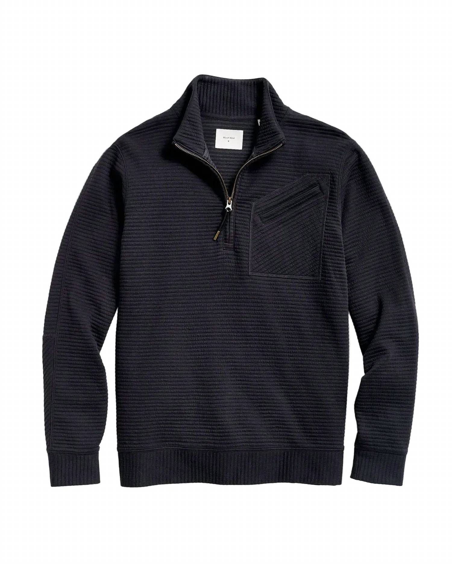 Billy Reid - Quilted Half-zip Sweater