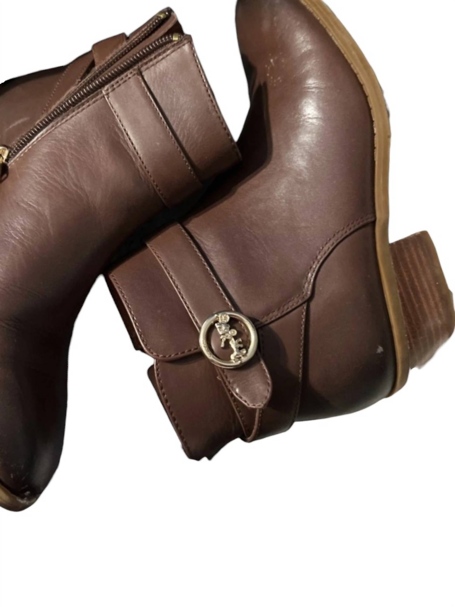 Coach Women's Debi Bootie in brown - women's shoe - detail view