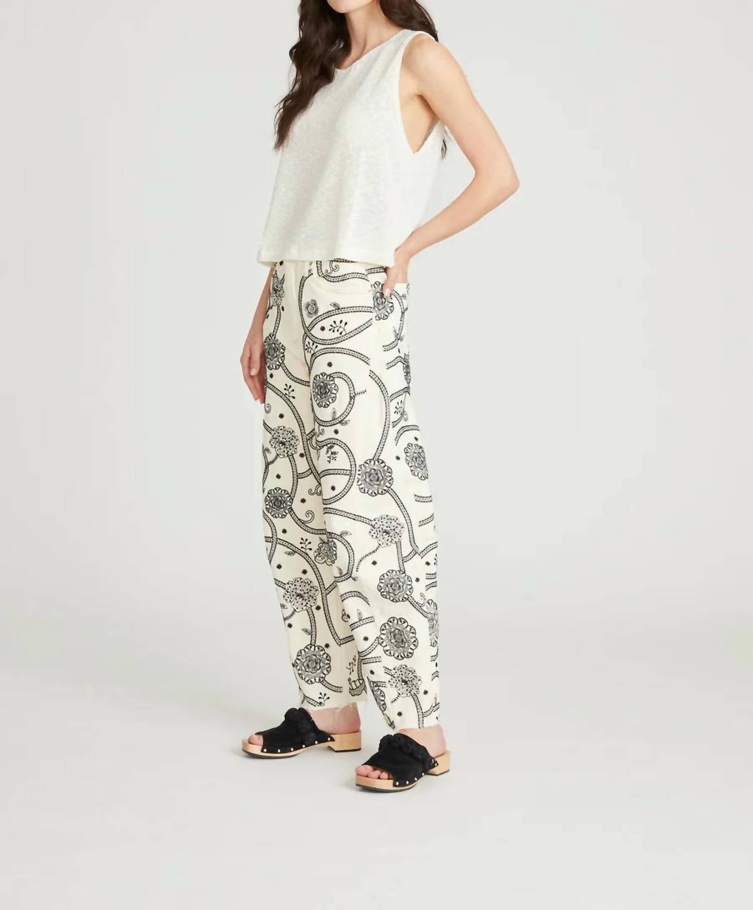 DRIFTWOOD Vineyard Barrel Jeans in cream - women's jeans - alternate view