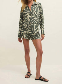 Z Supply - Alfie Tova Palm Linen Button Up Shirt