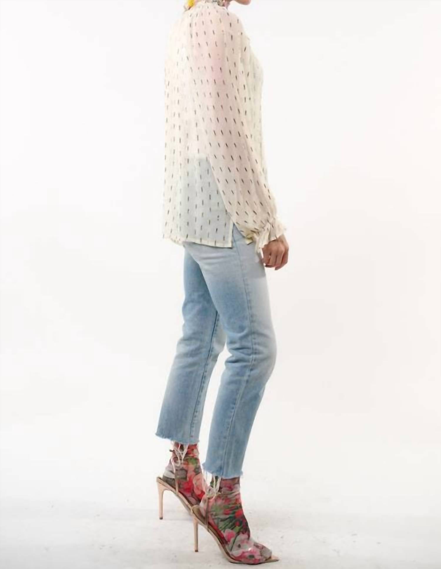 Aratta Maven Chiffon Blouse With Cami in ivory 1 - women's blouse - view 13