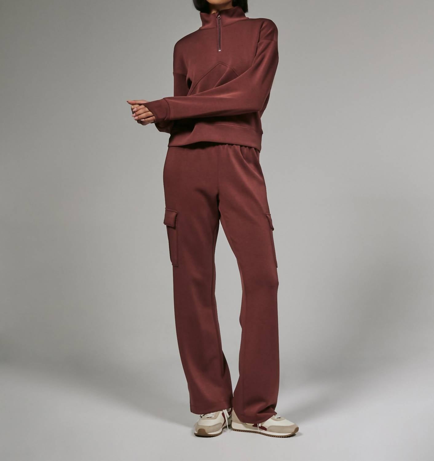 7Diamonds - Rev Crop Quarter Zip Sweatshirt
