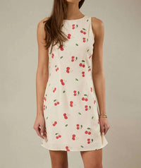 Sunday Edition - Morgan Cherry Printed Mini Dress