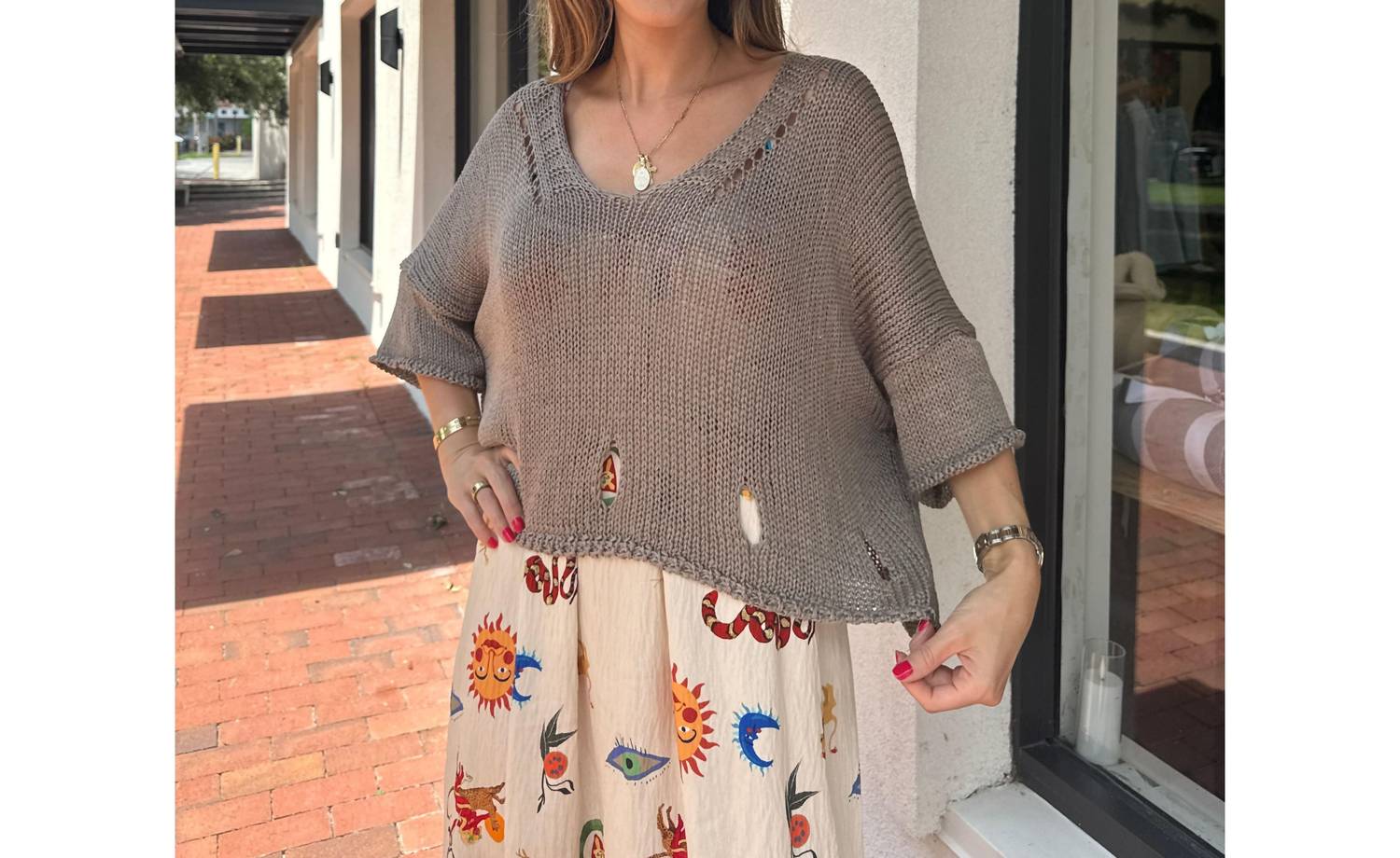 Scandal Italy - Rachel Knit Crochet Top